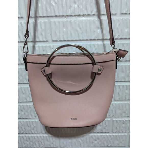 BCBG Women's Pink Solid Chrome Bangle Handles & Shoulder Strap Bag - Picture 1 of 8